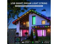 MÚDRE Vianočné Osvetlenie Na Stromček 200LED SMART FLASH Bluetooth App PILOT - 20m SW020