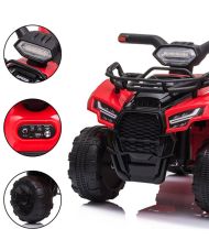 Detská elektrická štvorkolka s batériou a LED svetlá QUAD OFF-ROAD - červená