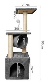 Škrabadlo pre mačky 90 cm šedé Malatec 9480