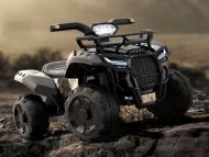 Detská elektrická štvorkolka s batériou a LED svetlá QUAD OFF-ROAD - čierna