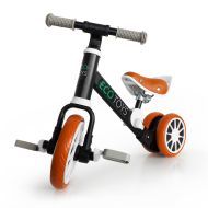 Balančné kolo - trojkolka, jazdecký bicykel s pedálmi 2v1 čierne ECOTOYS