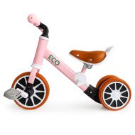 Balančné kolo - trojkolka, jazdecký bicykel s pedálmi 2v1 ružové ECOTOYS