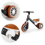 Balančné kolo - trojkolka, jazdecký bicykel s pedálmi 2v1 čierne ECOTOYS