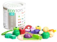 Drevená zelenina na rezanie 20ks Ecotoys