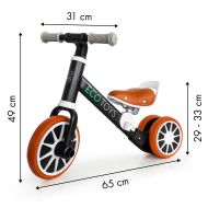 Balančné kolo - trojkolka, jazdecký bicykel s pedálmi 2v1 čierne ECOTOYS