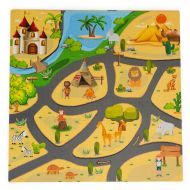 Penová podložka pre deti safari puzzle 9ks 93x93cm