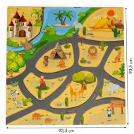 Penová podložka pre deti safari puzzle 9ks 93x93cm