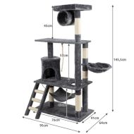 Purlov 21713 Škrabadlo pre mačky 141 cm - Mačacie strom šedý