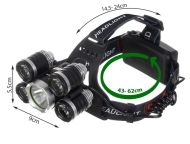 Čelovka LED ZOOM 5 x LED T6 CREE Trizand 16144