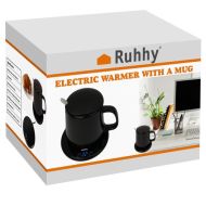 Elektrický ohrievač šálky 18 W + šálka 400 ml čierny - Ruhhy 22125