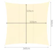 Stínící plachta proti slunci 3,6x3,6m Gardlov 23165