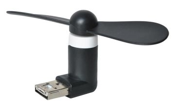 Mini vetráčik microUSB čierna ISO 5770